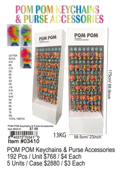 Pom Pom Keychains and Purse Accessories
